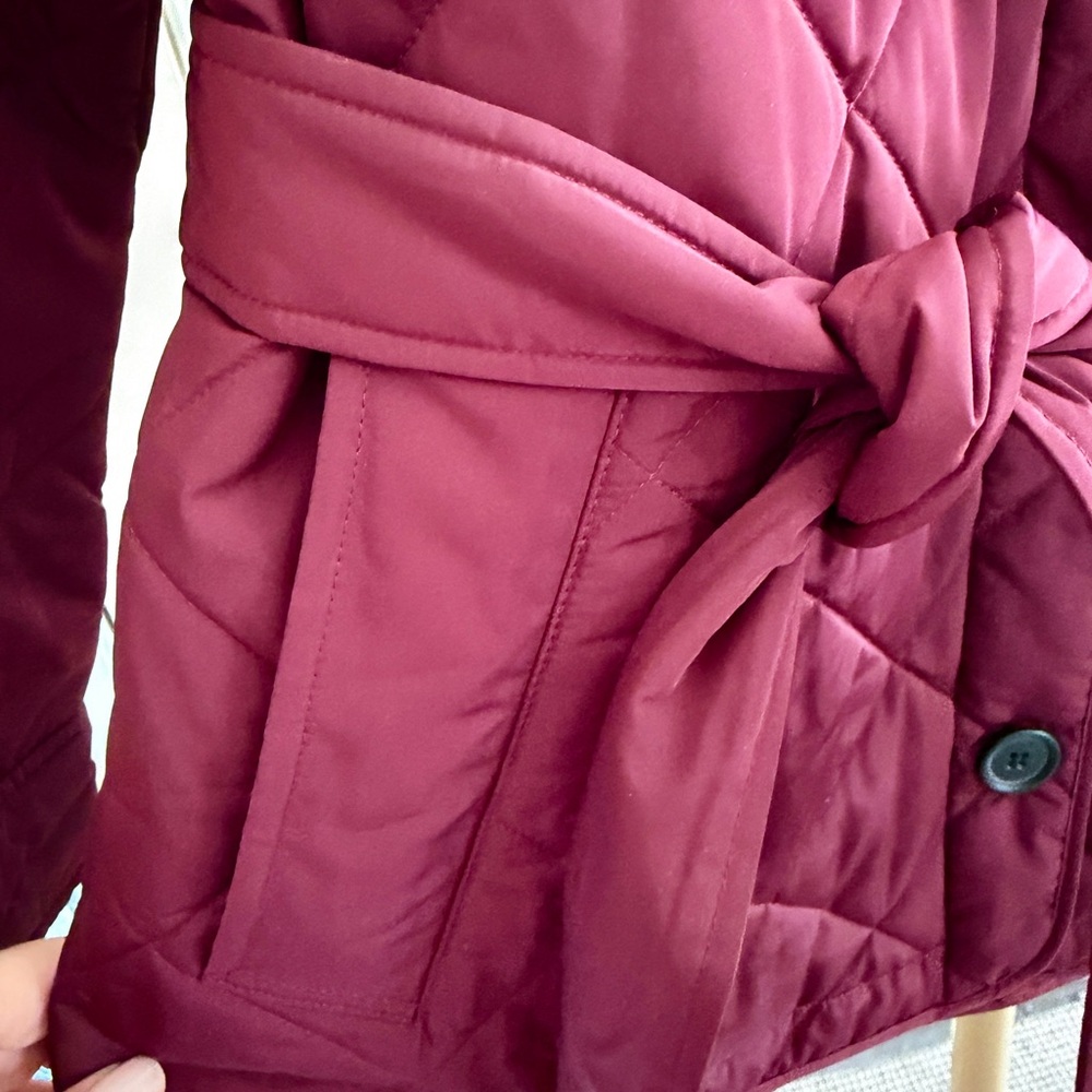 Quilted Burgundy Coach Jacket - Picture 2 of 11